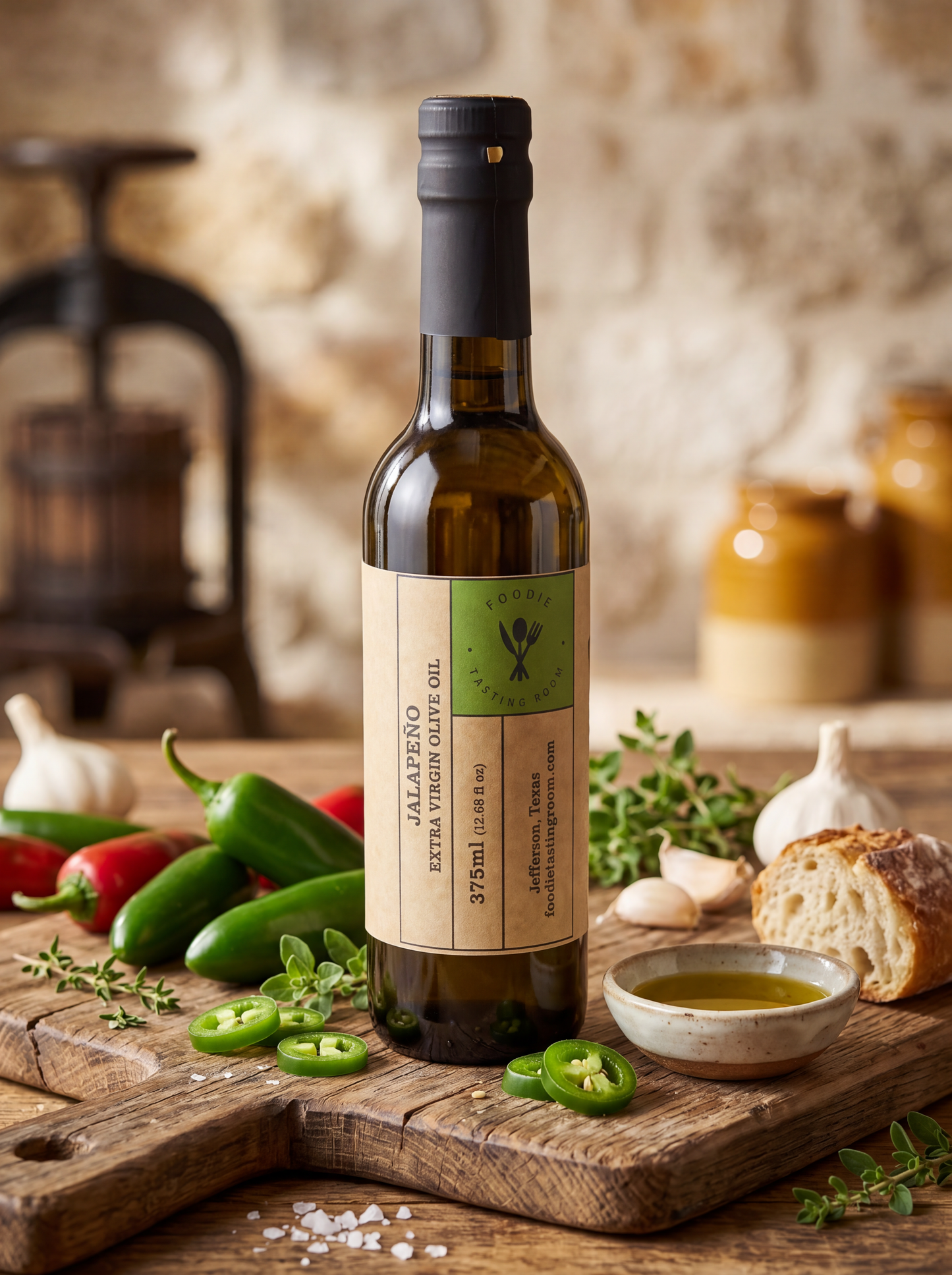JALAPENO Infused First Cold Pressed Extra Virgin Olive Oil (EVOO)
