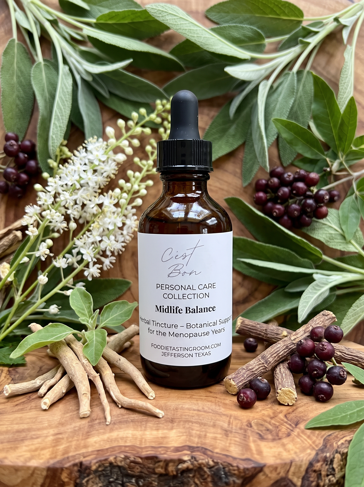 Midlife Balance Herbal Tincture – Botanical Support for the Menopause Years | 2 oz