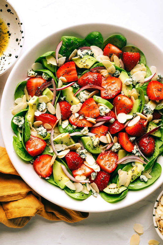 Spinach Strawberry Feta Salad