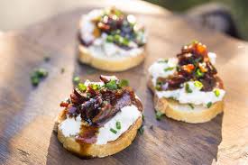 Bacon Jam Brilliance - Bacon Jam & Goat Cheese Crostini