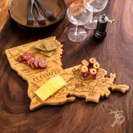 Destination Louisiana State-Shaped Serving & Cutting Board