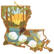 Louisiana Cutting Board with Artwork By Summer