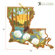 Louisiana Cutting Board with Artwork By Summer