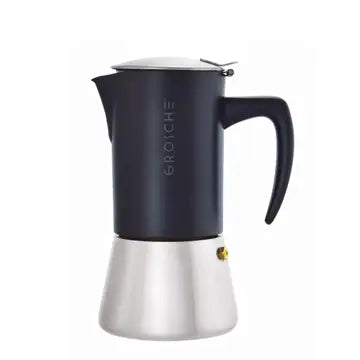 GROSCHE MILANO Steel Stovetop Espresso Maker - Black