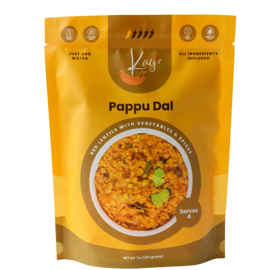 Pappu Dal Kit – Authentic South Indian Red Lentil Dal Meal Kit | Vegan, Gluten-Free | Serves 4