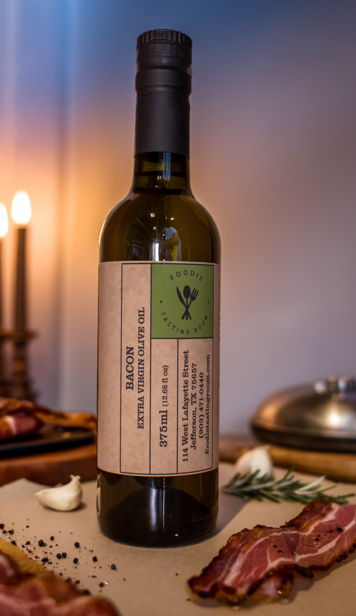 BACON Infused First Cold Pressed Extra Virgin Olive Oil (EVOO)