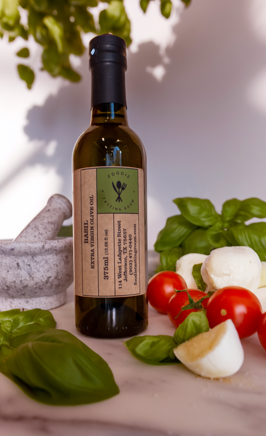 BASIL Infused First Cold Pressed Extra Virgin Olive Oil (EVOO)