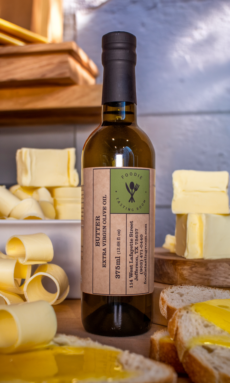 BUTTER Infused First Cold Pressed Extra Virgin Olive Oil (EVOO)