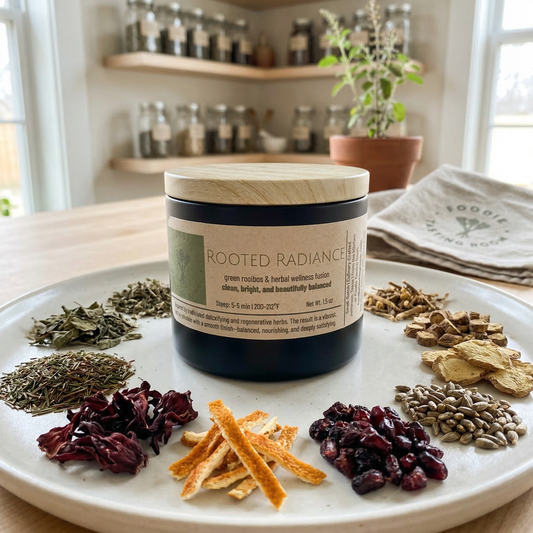 Rooted Radiance - green rooibos & herbal wellness fusion