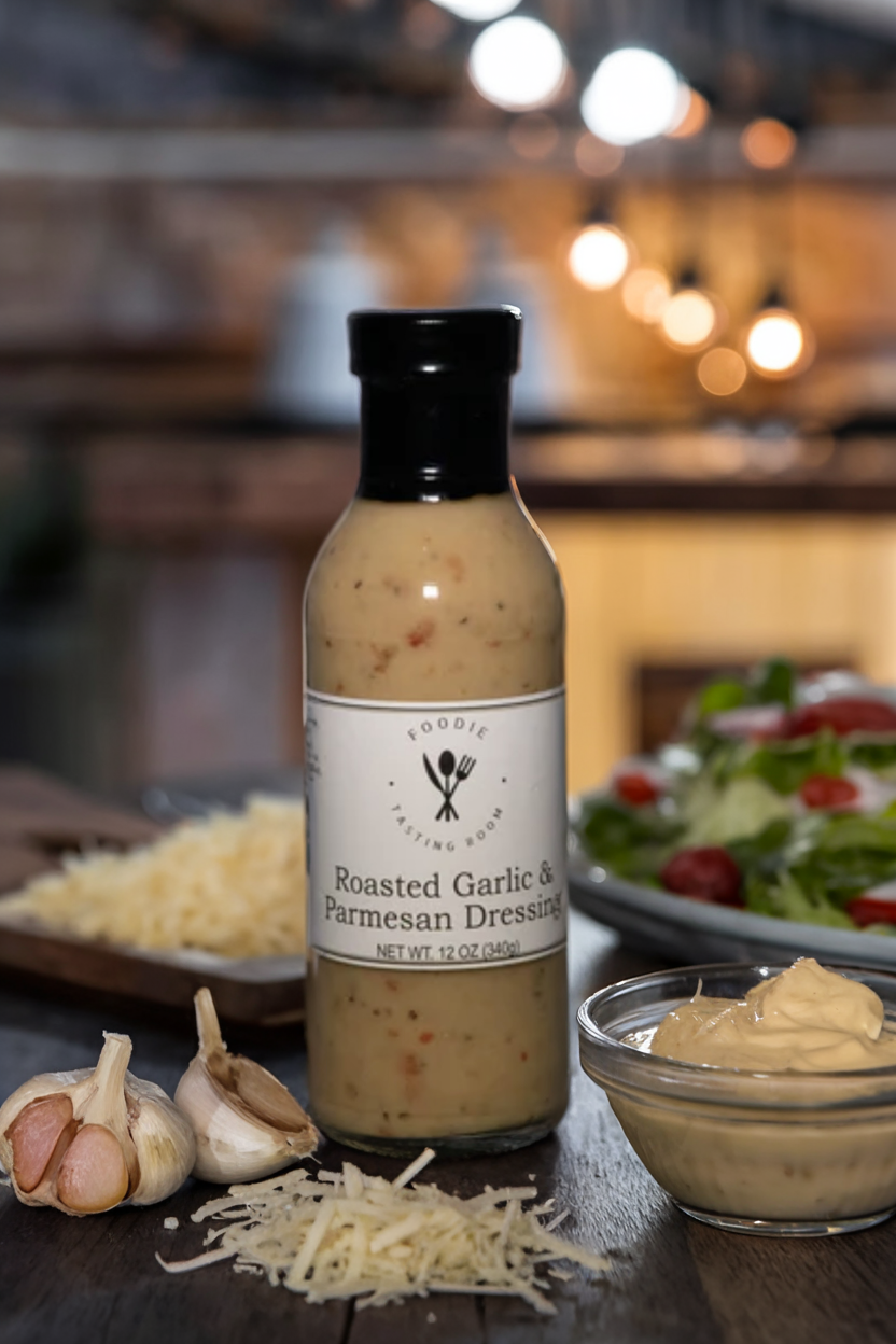 Roasted Garlic & Parmesan Salad Dressing