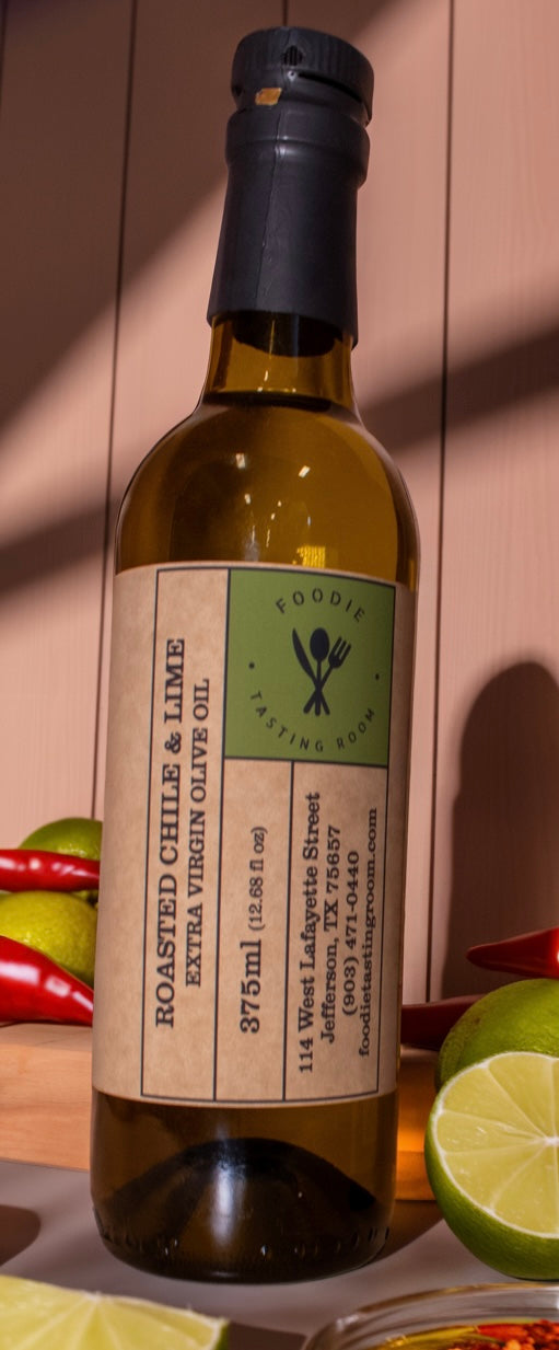 ROASTED CHILI & LIME Infused First Cold Pressed Extra Virgin Olive Oil (EVOO)