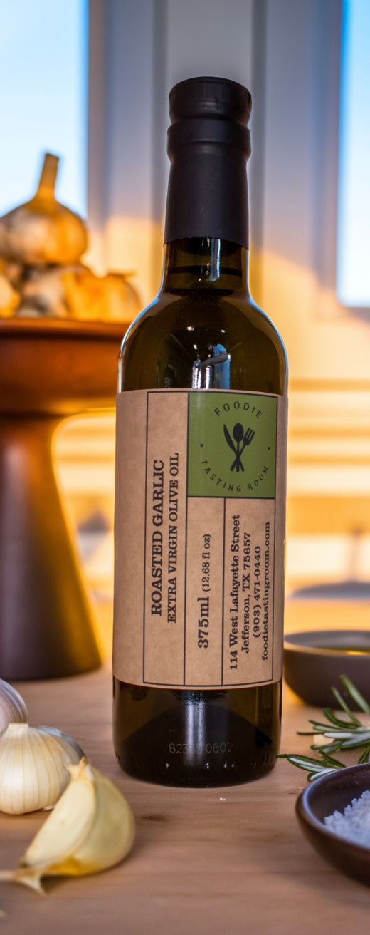 ROASTED GARLIC Infused First Cold Pressed Extra Virgin Olive Oil (EVOO)