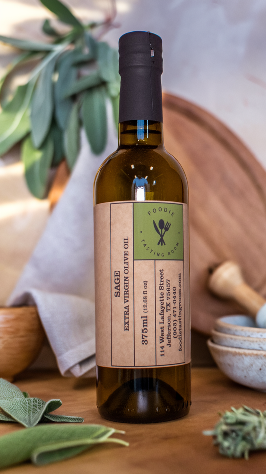 SAGE Infused First Cold Pressed Extra Virgin Olive Oil (EVOO)