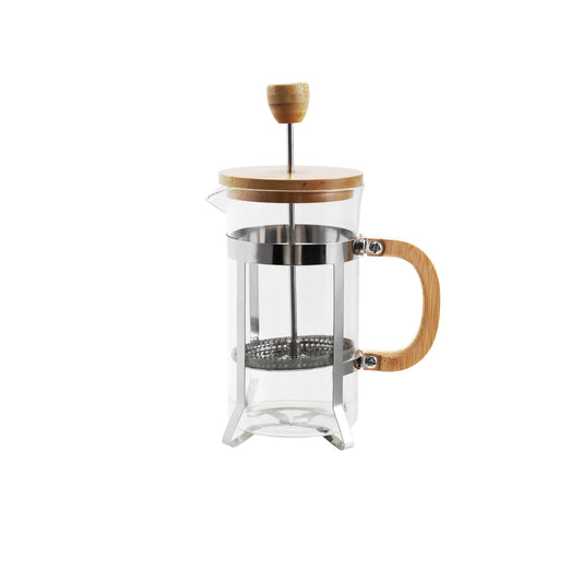 Glass & Stainless Steel French Press w/ Bamboo Lid & Handle