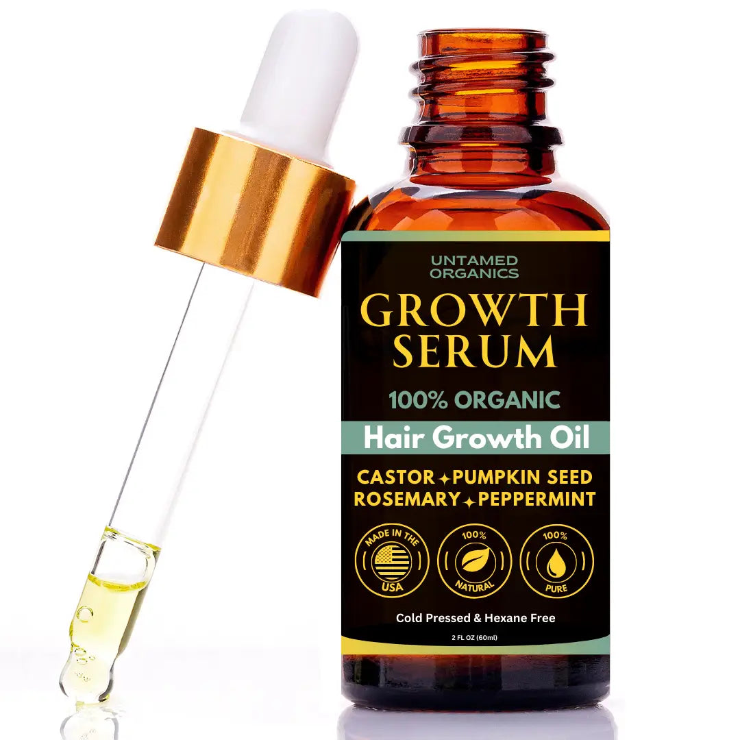 Organic Hair Growth Oil | 2 Fl. oz. Glass Dropper
