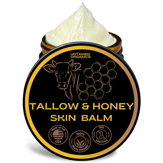 Grass-Fed Tallow & Wild Honey Skin Balm | 2 oz Glass Jar