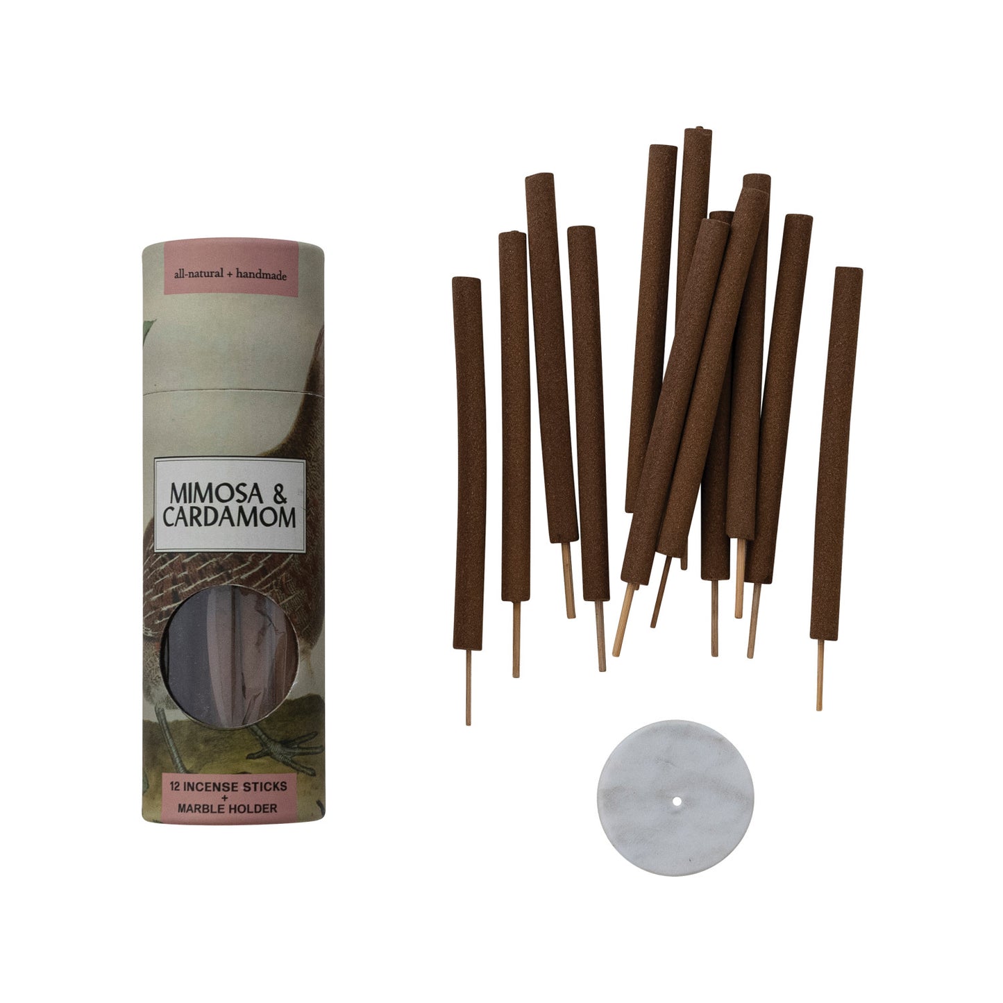 Scented Thick Incense Sticks with Marble Incense Holder