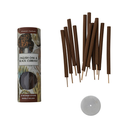 Scented Thick Incense Sticks with Marble Incense Holder