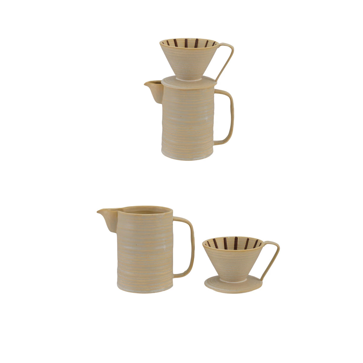 Pour Over Coffee with Pot & Stripes Inside |24 oz.