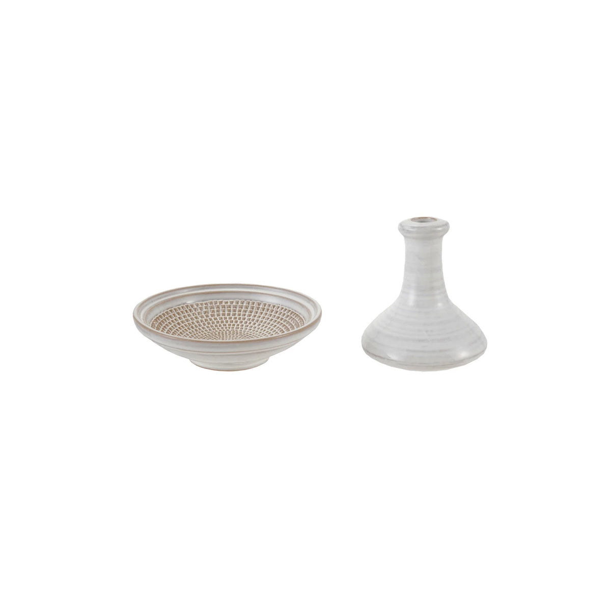 Round Stoneware Mortar & Pestle