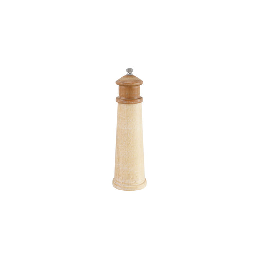 Rubberwood Lighthouse Shaped Salt/Pepper Mill