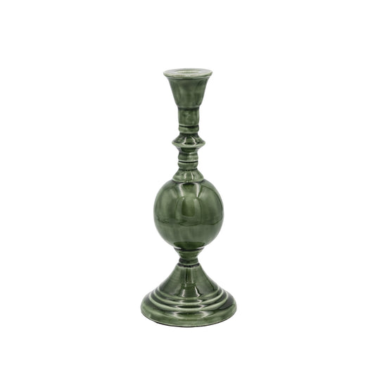 Green Enameled Metal Taper Holder